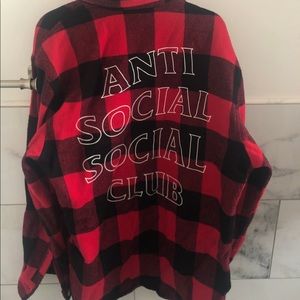 Anti social club flannel